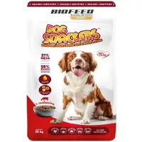 Biofeed Dog Snackers Voksen Mellemstore Og Store Hunde Tørfoder Med Oksekød 20kg