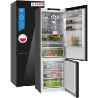 Bosch Serie | 6 KGN49LBCF - Køleskab/fryser - bund-fryser - bredde: 70 cm - dybde: 66.7 cm - højde: 203 cm - 440 liter - Klasse C - sort