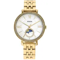 Fossil kvinders Jacqueline Quartz rustfrit st?l multifunktion Moonphase ur farve: guld (model: ES5167)