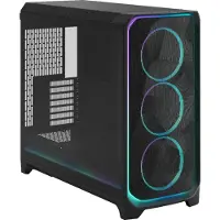 Fractal Design Meshify 3 XL Ambience Pro RGB - Tower - udvidet ATX - ingen strømforsyning (ATX) - sort TG-lystone - USB/Lyd