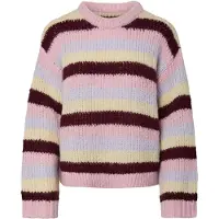 Pieces Pullover 'PCDorothea' lyseblå / lysegul / lyserød / vinrød