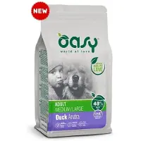 Oasy Én Animalsk Protein Voksen Mellem/stor And Tør Hundefoder 12kg