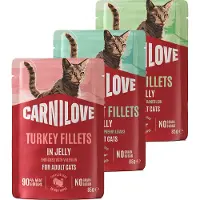 Carnilove Økonomipakke: 24 x 85 g Cat Pouch - Mixpakke i gelé (3 varianter)
