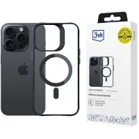 3mk Protection 3mk Satin Armor MagCase med MagSafe til iPhone 15 Pro Max – Gennemsigtig med sort ramme