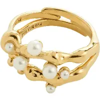 Pilgrim Ring 'Hadley' guld / perlehvid