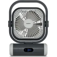 Medion E10 TF, Husholdning ventilator, Grå, Hvid, Loft, Gulv, Bord, 48 dB, 15 cm, 110°