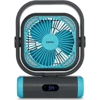 Medion E10 TF, Husholdning ventilator, Sort, Blå, Loft, Gulv, Bord, 48 dB, 15 cm, 110°