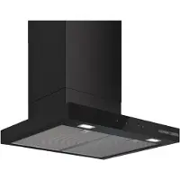 Bosch Serie | 6 DWB67DN60 - Hætte - skorsten flad - bredde: 59.8 cm - dybde: 50 cm - udtrækning og recirkulation (-) - med intern motor - matsort