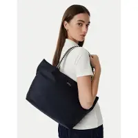 Tommy Hilfiger Shopper 'Braided Handle Hobo Tote' navy