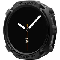 Spigen Rugged Armor, Boks, SmartWatch, Sort, Samsung, Watch 8 (44mm), Termoplastisk polyurethan (TPU)