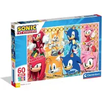 Clementoni 60-brikkers puslespil. MAXI Super Color. Sonic