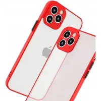 Hurtel Milky Case Silikone Fleksibelt Semi-Transparent Etui til Xiaomi Redmi Note 10 / Redmi Note 10S Rød