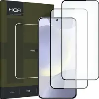 Hofi Samsung Galaxy S24 Premium Pro+ Skærmbeskyttelse Hærdet Glas - 9H - 2 Stk. - Sort Kant