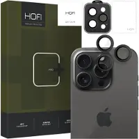 Hofi iPhone 15 Pro/15 Pro Max Camring Pro+ Kameralinsebeskytter - Sort Kant