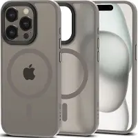 Tech-Protect iPhone 15 Pro Magmat Cover - MagSafe Kompatibel - Mat Titanium