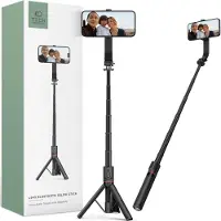 Tech-Protect L04S Bluetooth selfie-stick med stativ op til 95 cm og 360-hoved - sort