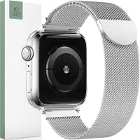 Tech-Protect Apple Watch Series 9/8/SE (2022)/7/SE/6/5/4/3/2/1 Milanese Rem - Sølv
