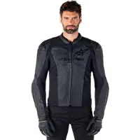 Alpinestars Faster V3 læderdragtsjakke Sort 48