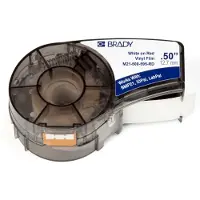 Brady M21-500-595-RD, Rød, Selvklæbende printeretiket, Vinyl, Termisk overførsel, Akryl, Permanent