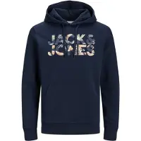 Jack & Jones Sweatshirt 'JJEJeff' navy / grøn / abrikos / hvid
