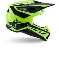 Alpinestars S-M3 Heat Crosshjelm Sort/Gul M