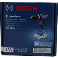 Bosch GSB 18V-65 Professional, Slagnøgle, Pistolhåndtag, Borepatron til hurtig frigivelse, Blå, Tyskland, 27000 rpm - SOLO