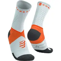 Compressport - Trail running tøj - Ultra Trail Socks V2.0 Gray Violet/Tigerlily til Unisex - Størrelse 39-41 - Lilla