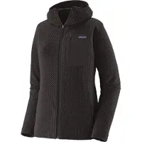 Patagonia - Vandretøj dame - W's R1 Air Full-Zip Hoody Black til UnisexUld - Størrelse M - Sort