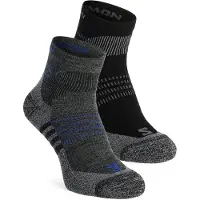 Salomon - Vandretøj - Socks X Ultra Access Quarter 2-Pack Anthracite Black til UnisexUld - Størrelse 39-41 - Grå