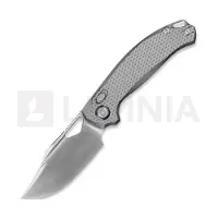 Kunwu Knives Django XL - Satin - Titanium foldekniv, Diamond Texture
