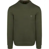 BOSS Sweatshirt i bomuldsfrotté med logomærke