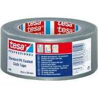 TESA Gaffer reparationstape 25m x 50mm rød stof vandtæt