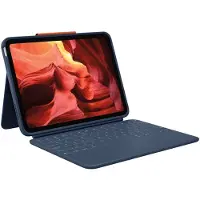 Logitech Rugged Combo 4 - Tastatur og folio-kasse - Apple Smart connector - marineblå - for Apple 10.9-inch iPad (10. generation)