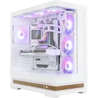 Zalman P40 NAMU WHITE, Midi Tower, PC, Hvid, ATX, micro ATX, Mini-ITX, Plast, Stål, Hærdet glas, Flere
