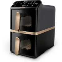 Philips 4000 Series NA462 - Dobbelt varmluftssteger - 10 liter - 2.75 kW - sort/mørk grå