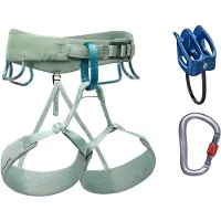 Black Diamond - Klatreseler - W Momentum Harness Package Desert Sage til Unisex - Størrelse XS - Grøn