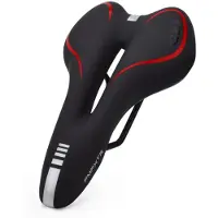 INF Silikone cykelsadel Black+Red