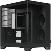 Fractal Design Pop 2 Vision - Mid tower - udvidet ATX - sidepanel med vindue (hærdet glas) - ingen strømforsyning (ATX) - sort - USB/Lyd