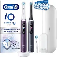 Oral-B iO Series 8n Duo Elektrisk tandbørste Sort/Lilla