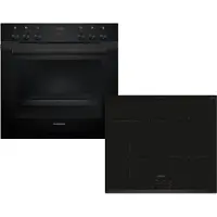Siemens iQ300 EQ322IAAB, Zone induktionskogeplade, 4 zone(s), Keramisk, Sort, Berøring, 59,2 cm