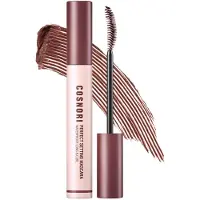 COSNORI perfekt vattentät mascara lång & curl 03 rosig brun - långvarig smud - burgund mascara - korea vattentät mascara lång frans stark fixerin