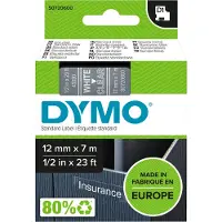 Dymo Mærkebånd D1 12 mm, hvid på transp S0720600 Modsvarer: N/A