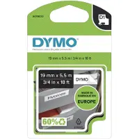 Dymo Tape D1 19 mm, sort på hvid