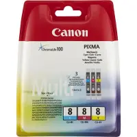 Canon Blækpatron CLI-8 Multipack C/M/Y 0621B029 Modsvarer: N/A