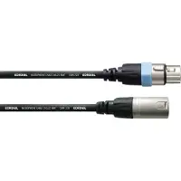 Cordial CCM 0,5 FM XLR Forbindelsesledning [1x XLR-tilslutning - 1x XLR-stik] 0.50 m Sort