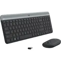 Logitech | Slim Wireless Combo MK470 - Tastatur og mus-sæt - trådløs - 2.4 GHz - Nordisk - grafit