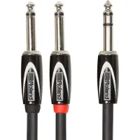 Roland 1/4 TRS - Dual 1/4 Interconnect Cable 10ft/3m