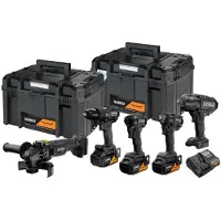 DeWalt Rinkinys įrankių MCL 18V XR DCD86M+DCF86M+DCF99M+DCF92M+DCG45M 3*5.0AH (DCK5222MP3T-QW)