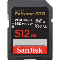 SanDisk SDSDXEP-512G-GN4IN, 512 GB, SDXC, Klasse 10, UHS-II, 280 MB/s, 150 MB/s