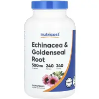 Nutricost , Echinacea & Guldenseed Rod, 500 mg, 240 Kapsler